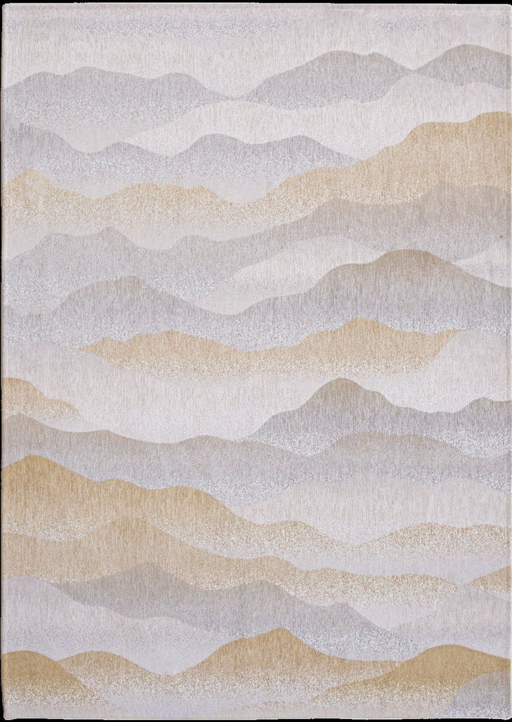 3 X 5 Gray and Brown Abstract Non Skid Area Rug Image 2