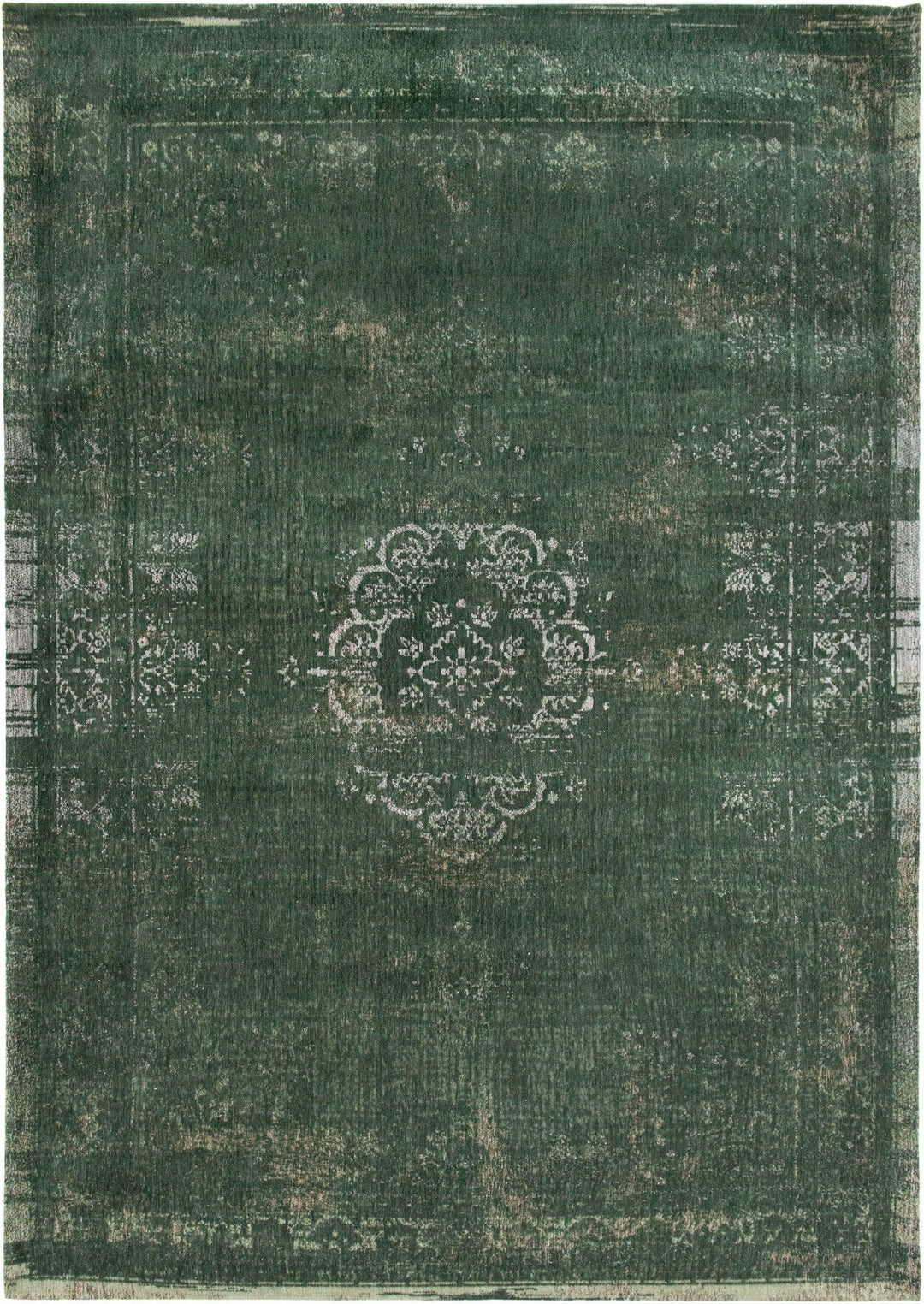 3 X 5 Gray and Green Medallion Non Skid Area Rug Image 2