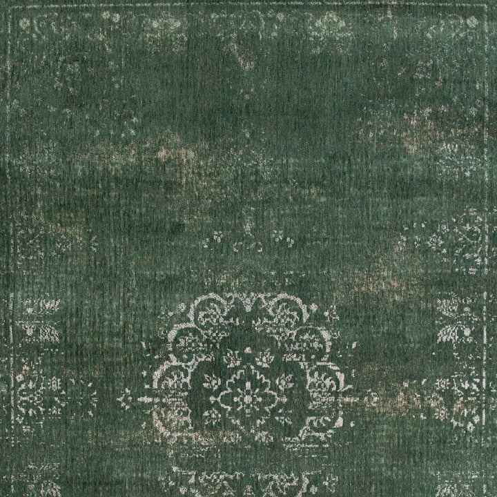 3 X 5 Gray and Green Medallion Non Skid Area Rug Image 5