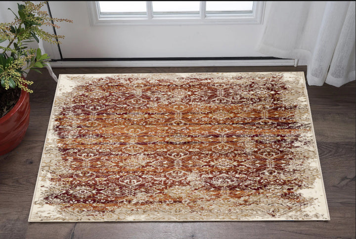 3 X 5 Rust Oriental Area Rug Image 1