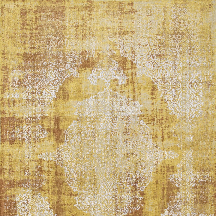 3 X 5 Yellow and Brown Oriental Non Skid Area Rug Image 7