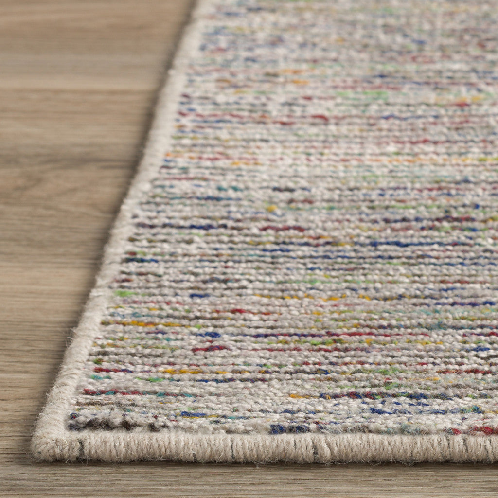 3 X 10 Multi-color Wool Hand Loomed Runner Rug Image 2