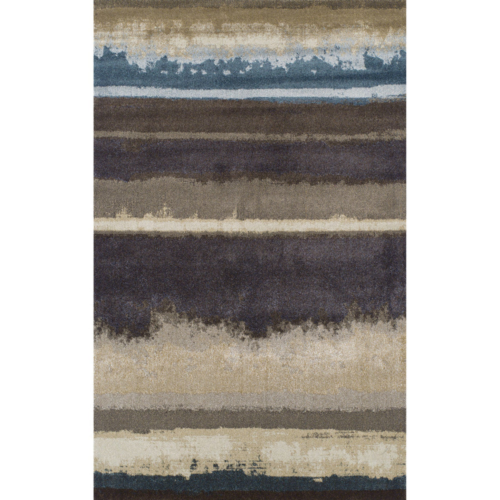 3 X 5 Beige and Brown Abstract Area Rug Image 2