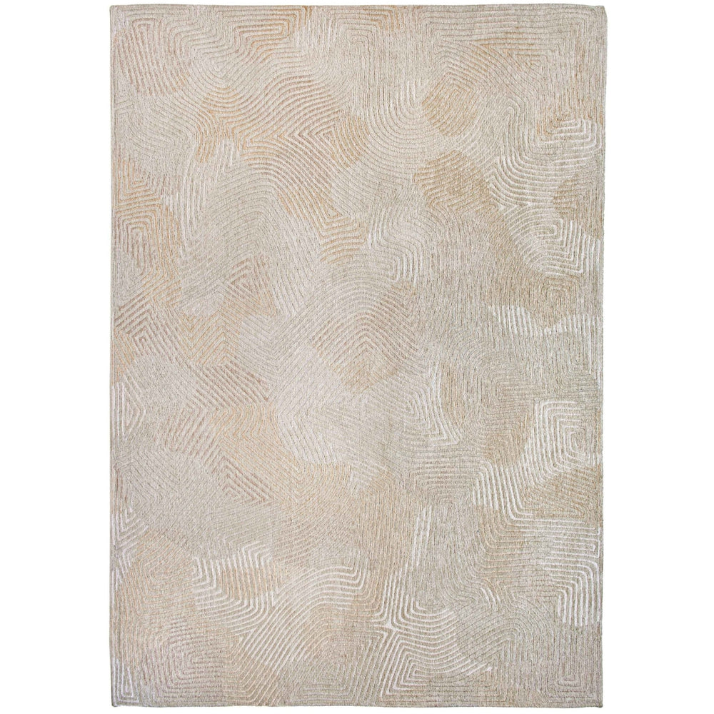 3 X 5 Beige and White Abstract Non Skid Area Rug Image 2