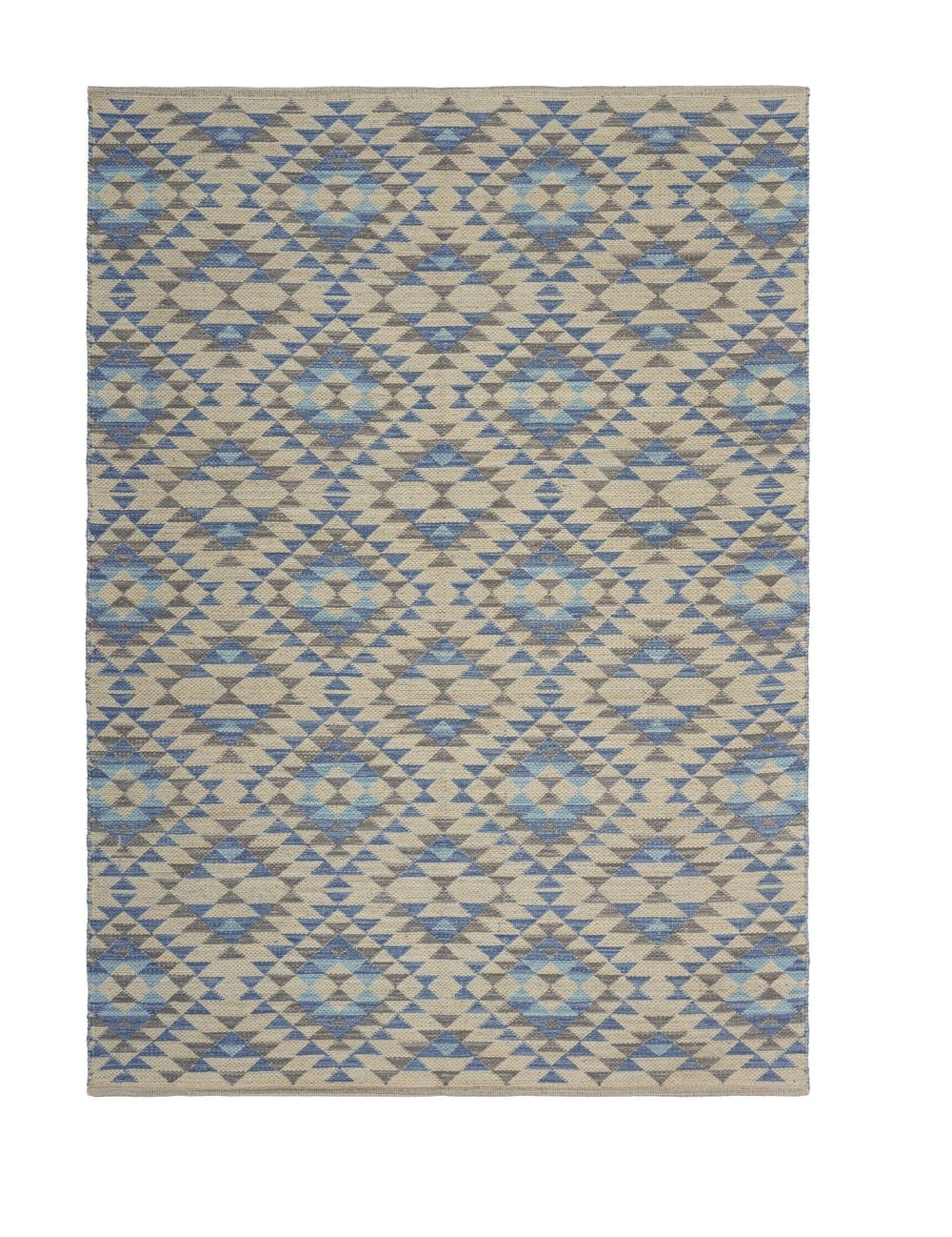 3 x 5 Blue Decorative Lattice Area Rug Image 2