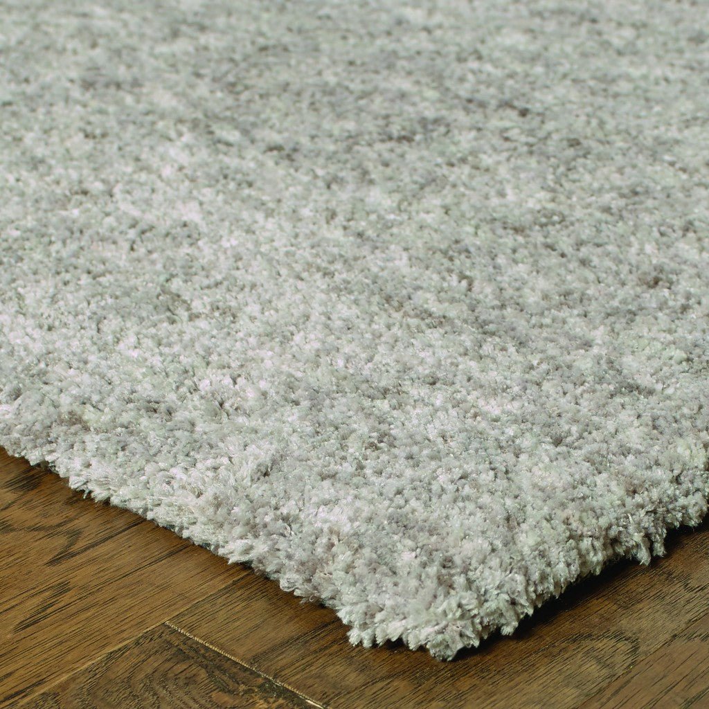 5 X 7 Modern Shaggy Soft Gray Indoor Area Rug Image 1