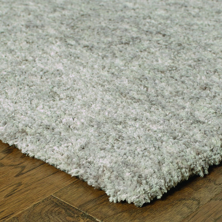 5 X 7 Modern Shaggy Soft Gray Indoor Area Rug Image 3