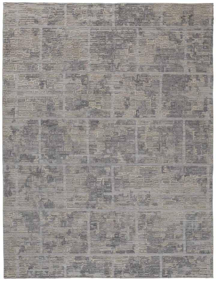 4 X 6 Gray And Ivory Abstract Hand Woven Area Rug Image 7