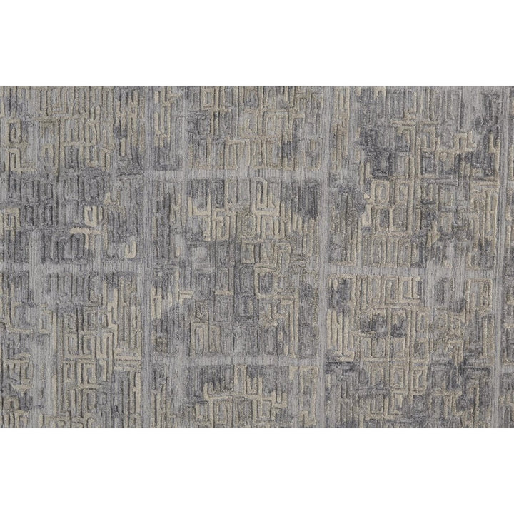 4 X 6 Gray And Ivory Abstract Hand Woven Area Rug Image 9