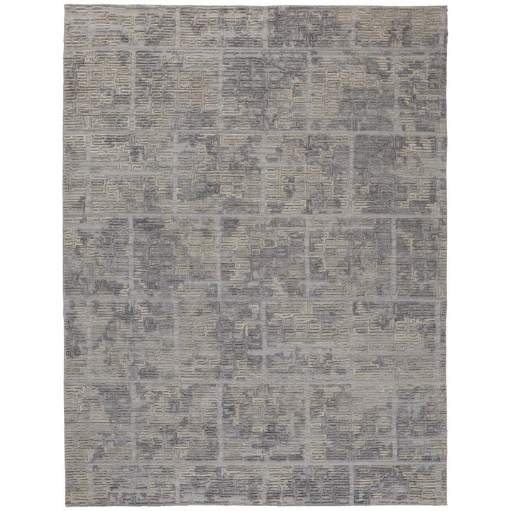 4 X 6 Gray And Ivory Abstract Hand Woven Area Rug Image 10