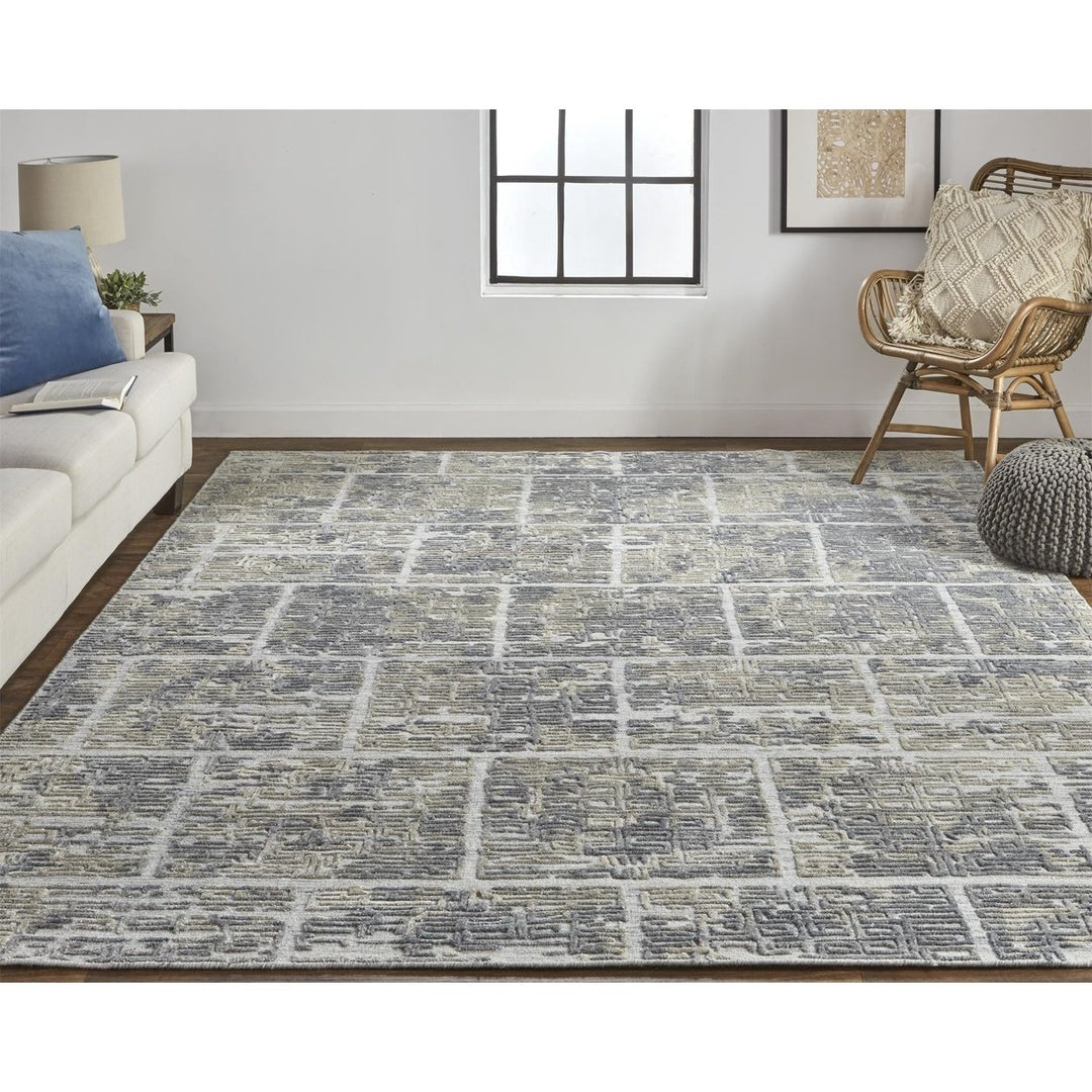 4 X 6 Gray And Ivory Abstract Hand Woven Area Rug Image 11