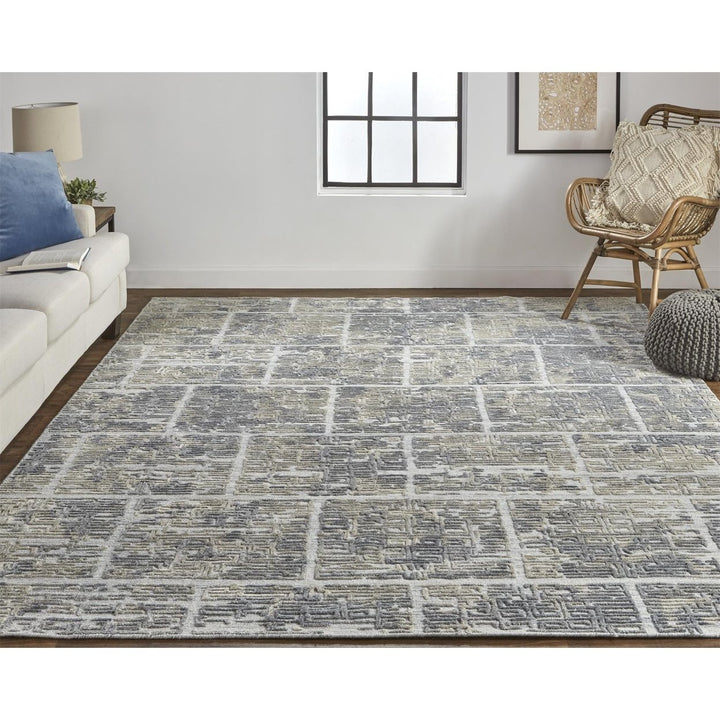 4 X 6 Gray And Ivory Abstract Hand Woven Area Rug Image 11