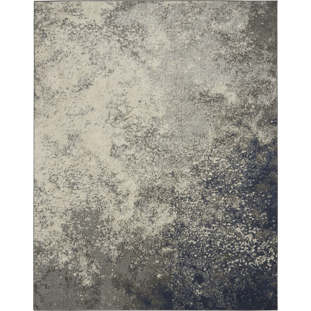 4 X 6 Gray And Ivory Abstract Power Loom Area Rug Image 9