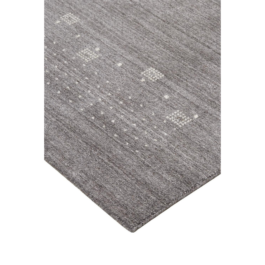 9 X 12 Gray And Ivory Wool Hand Knotted Stain Resistant Area Rug Image 1