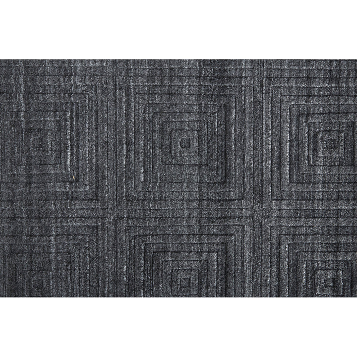 8 X 10 Gray And Black Striped Hand Woven Area Rug Image 12