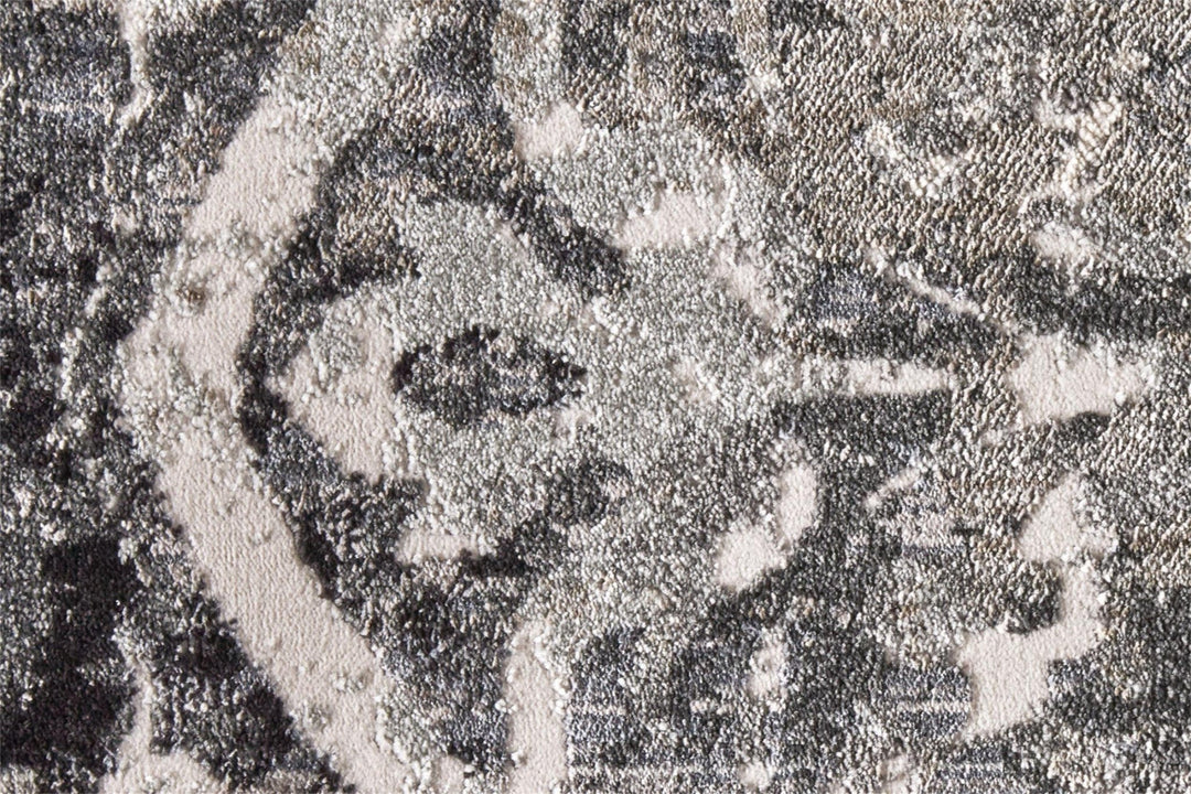 4 X 6 Gray Ivory And Taupe Abstract Stain Resistant Area Rug Image 1