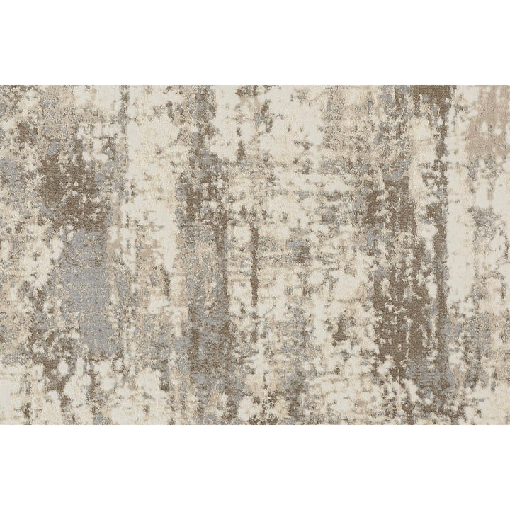 8 X 10 Ivory And Brown Abstract Area Rug Image 10