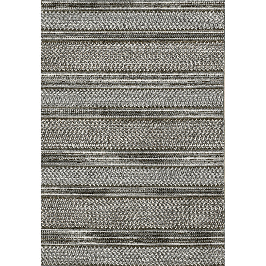 4 X 6 Grey Geometric Lines Area Rug Image 1