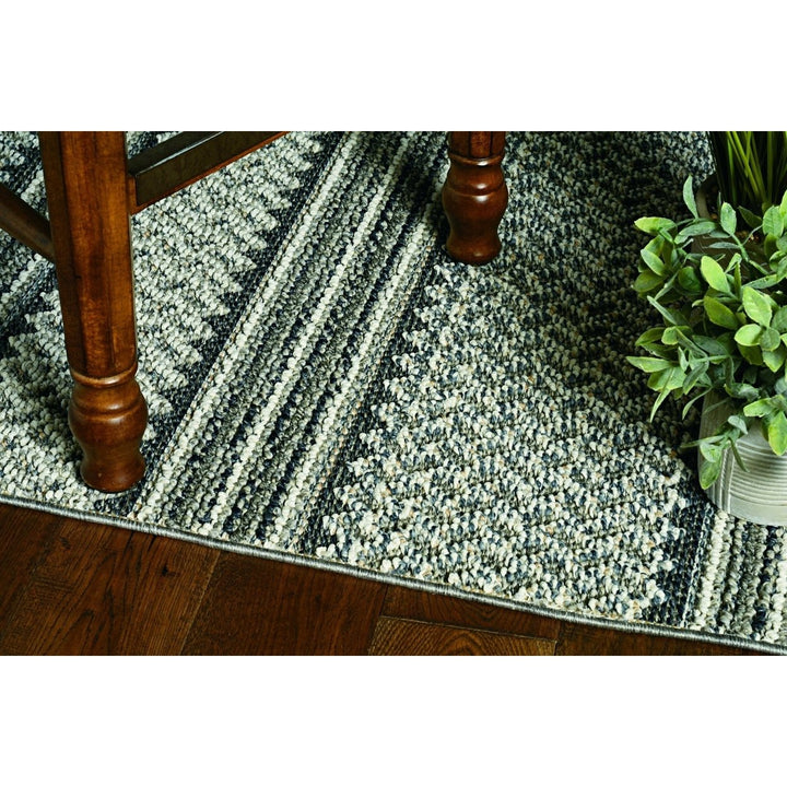 4 X 6 Grey Geometric Lines Area Rug Image 4