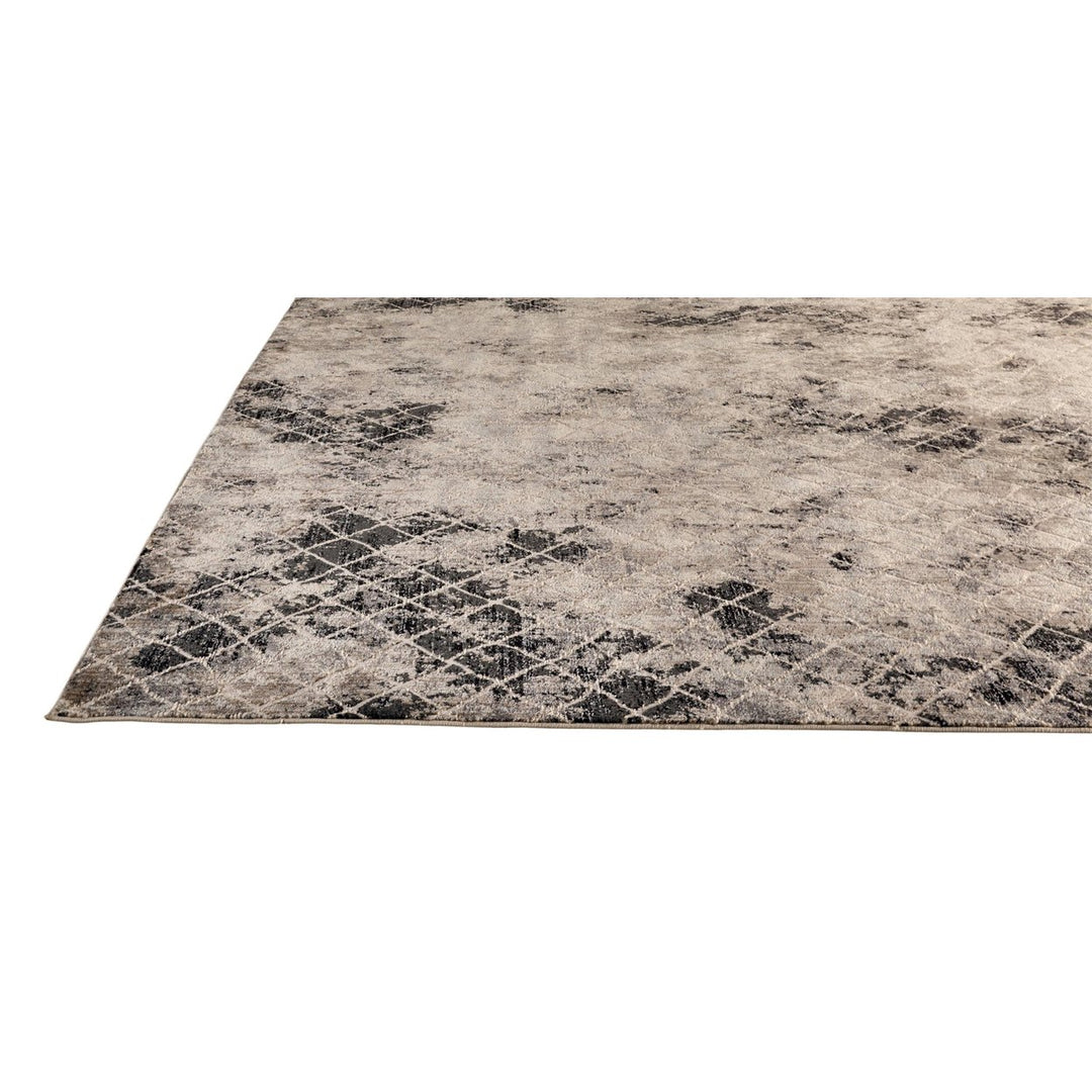 4 X 6 Ivory Gray And Taupe Abstract Stain Resistant Area Rug Image 9