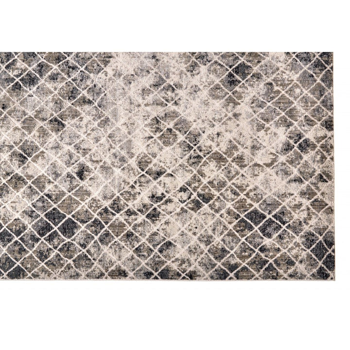 4 X 6 Ivory Gray And Taupe Abstract Stain Resistant Area Rug Image 10