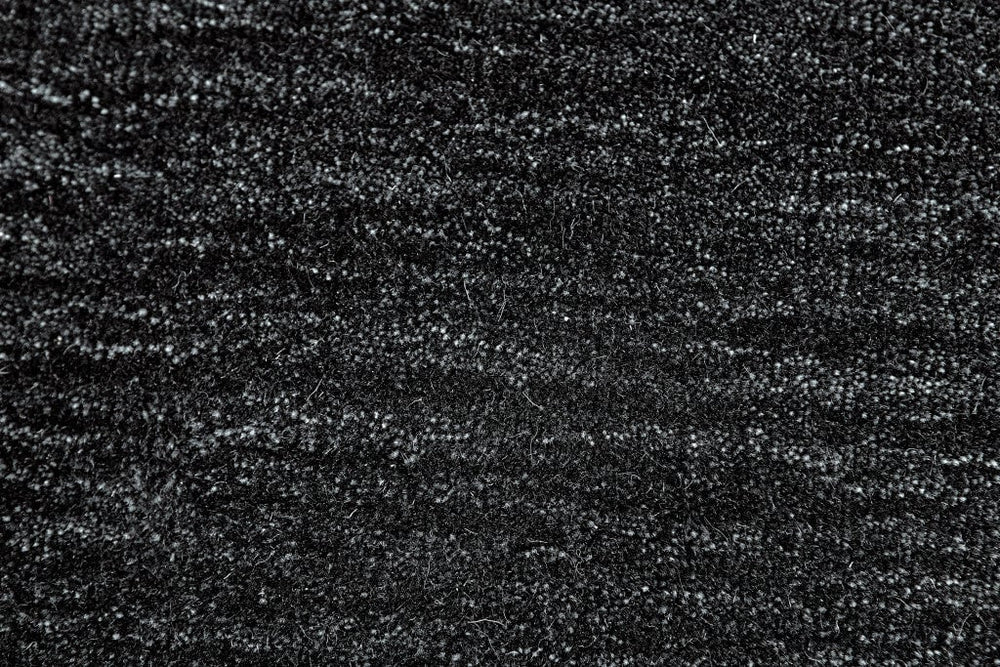 8 Runner Black Hand Woven Runner Rug Image 2