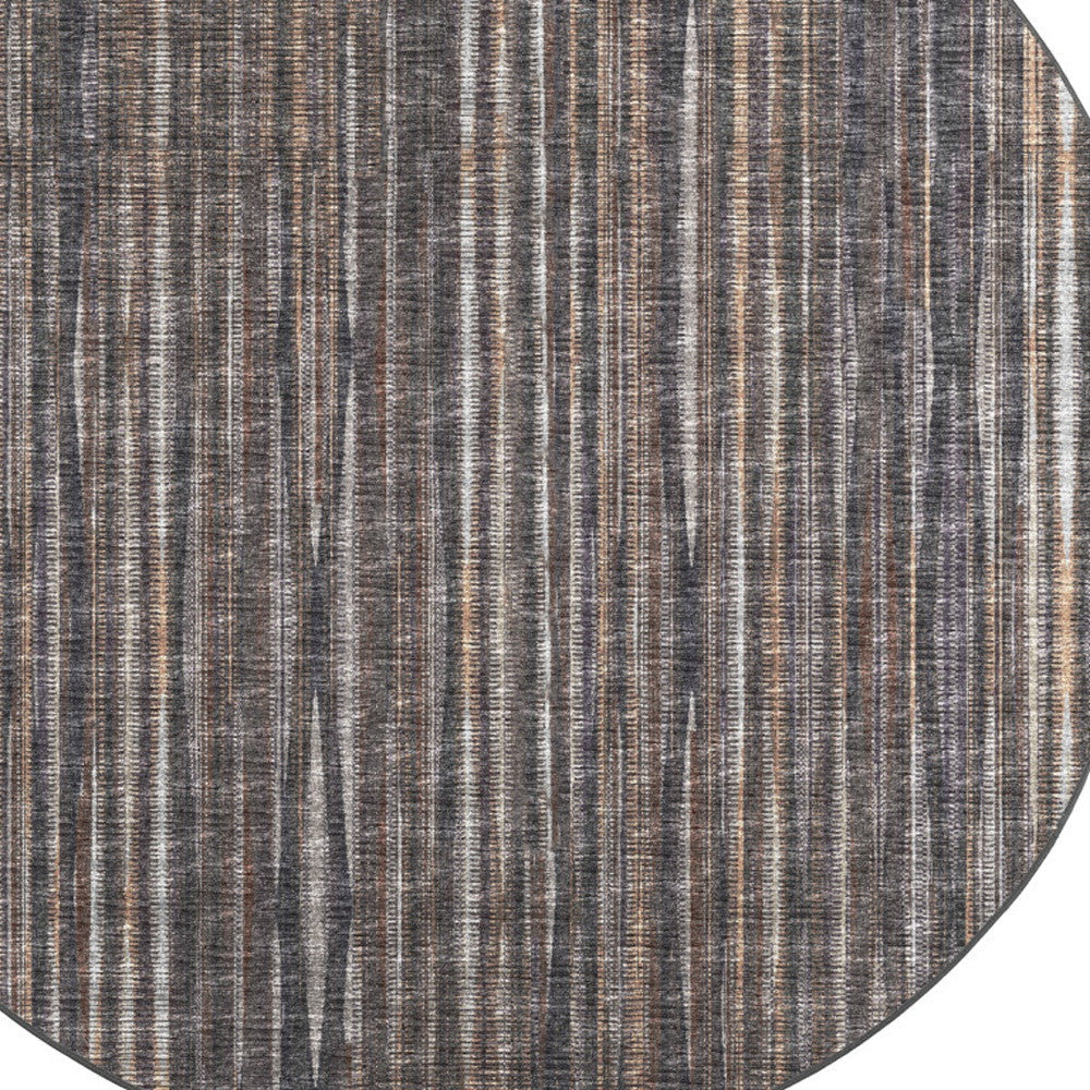 4 Brown Round Ombre Tufted Handmade Area Rug Image 4