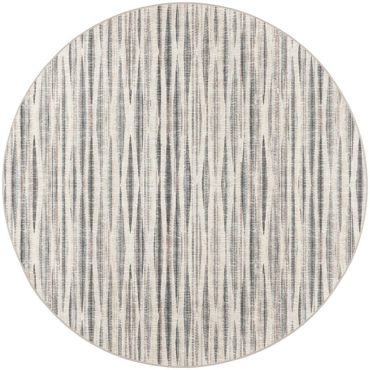 4 Ivory Round Ombre Tufted Handmade Area Rug Image 2