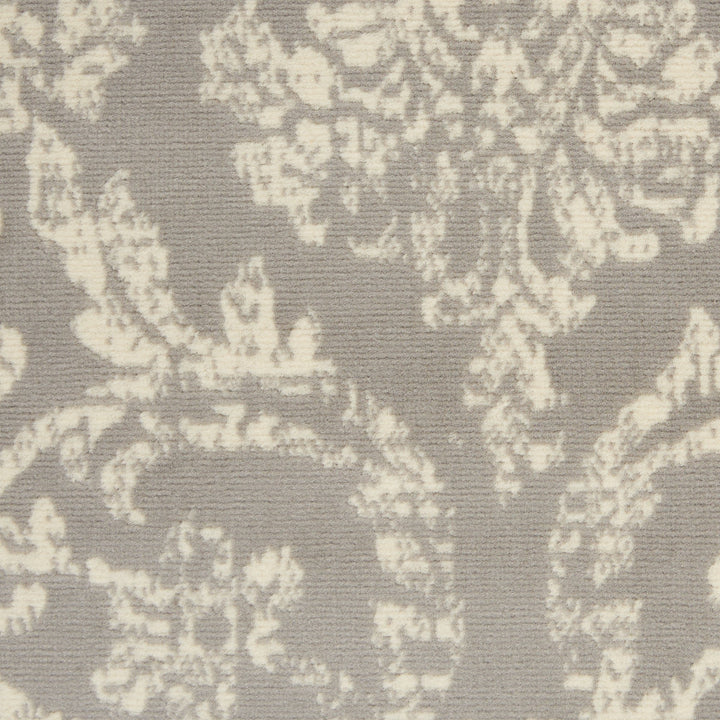 4 X 6 Gray Damask Power Loom Area Rug Image 8