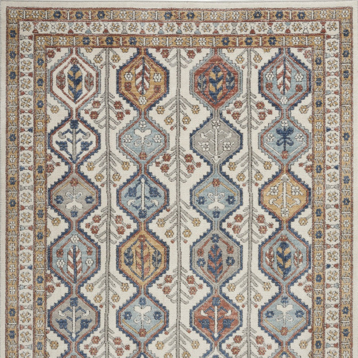 4 X 6 Ivory Southwestern Power Loom Non Skid Area Rug Image 4