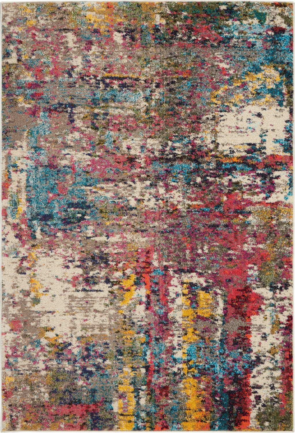 4 X 6 Sunset Abstract Power Loom Non Skid Area Rug Image 1