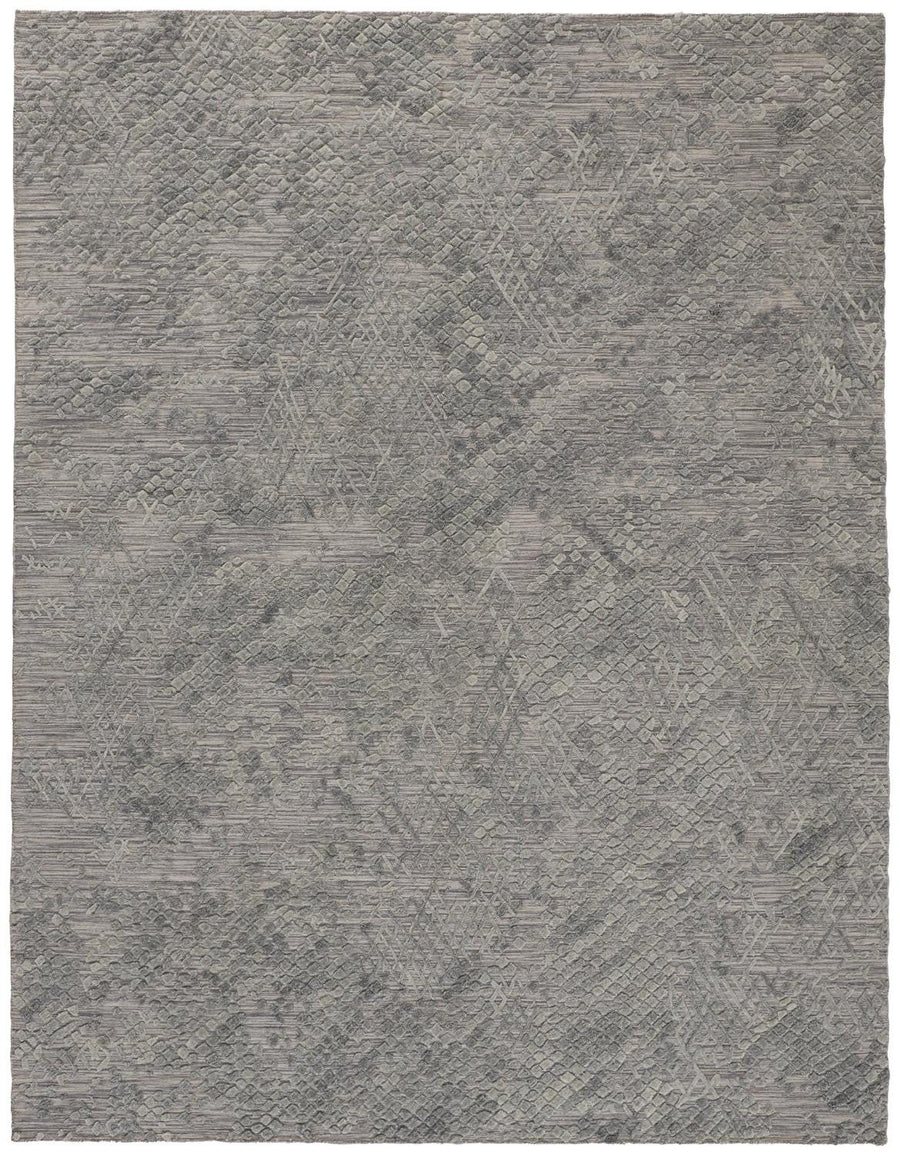 5 X 8 Gray Abstract Hand Woven Area Rug Image 1