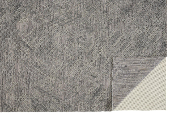 5 X 8 Gray Abstract Hand Woven Area Rug Image 11