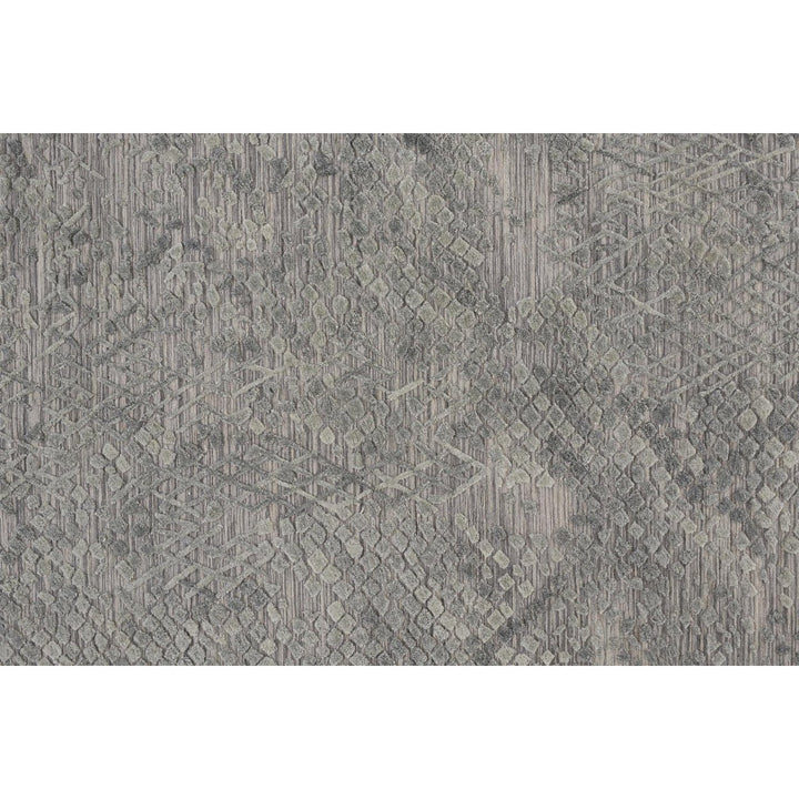 5 X 8 Gray Abstract Hand Woven Area Rug Image 12