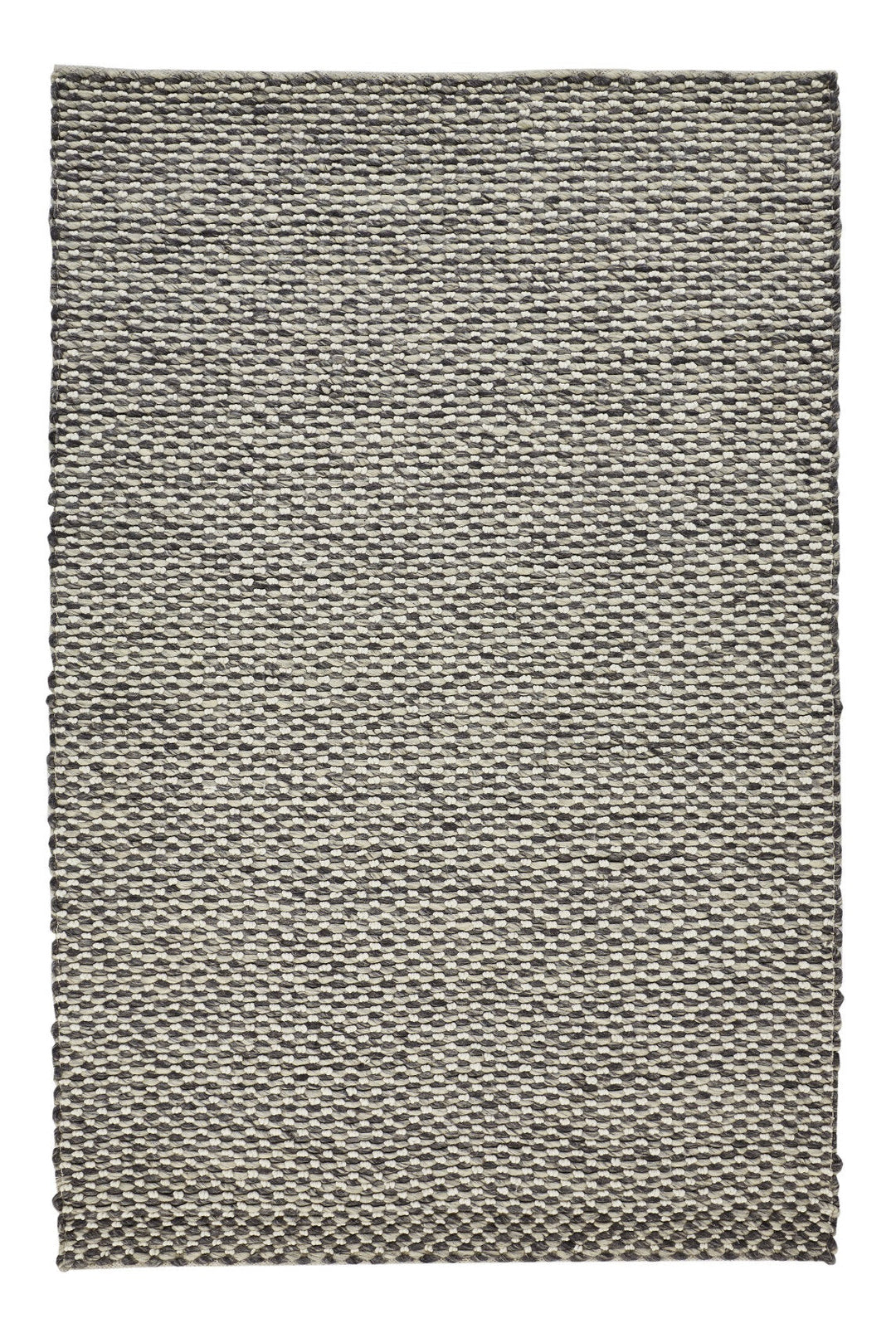 8 x 11 Gray and Ivory Wool Floral Hand Woven Area Rug Image 4