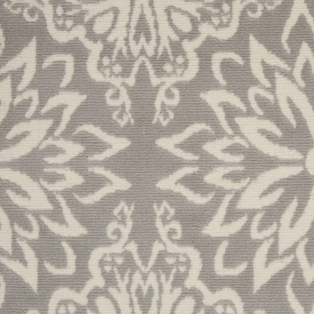 5 X 7 Gray Floral Power Loom Area Rug Image 10