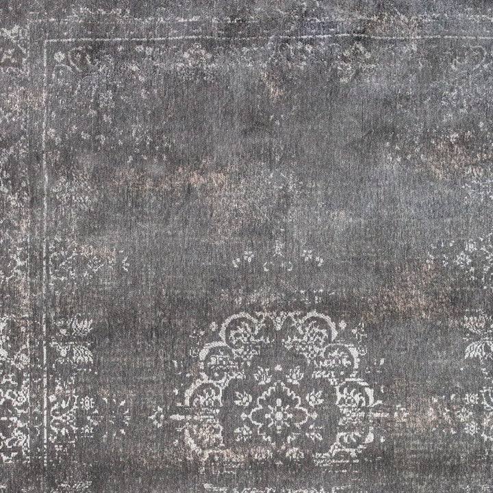 5 x 7 Gray Medallion Non Skid Area Rug Image 5