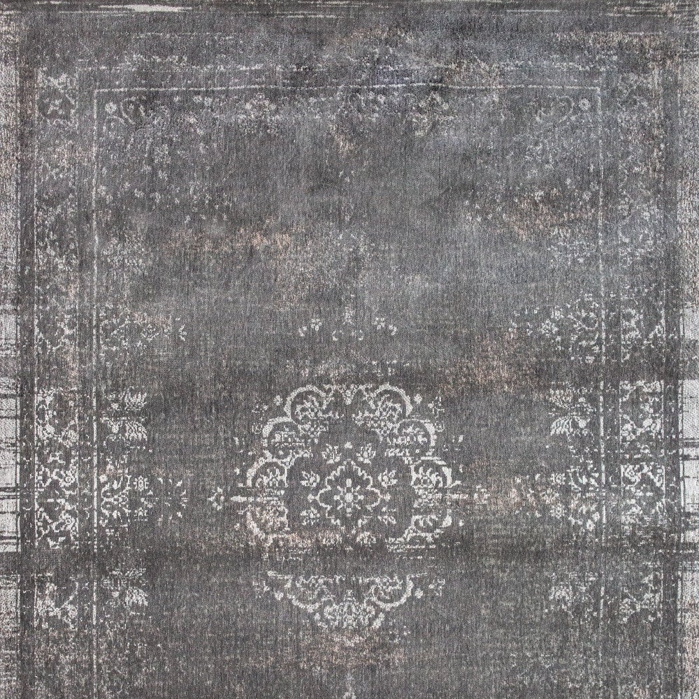 5 x 7 Gray Medallion Non Skid Area Rug Image 6