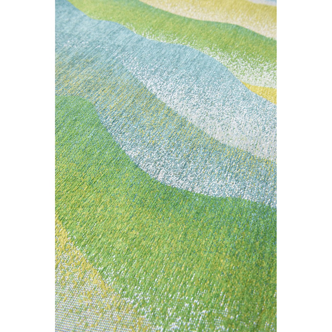 5 x 7 Green and Yellow Abstract Non Skid Area Rug Image 5