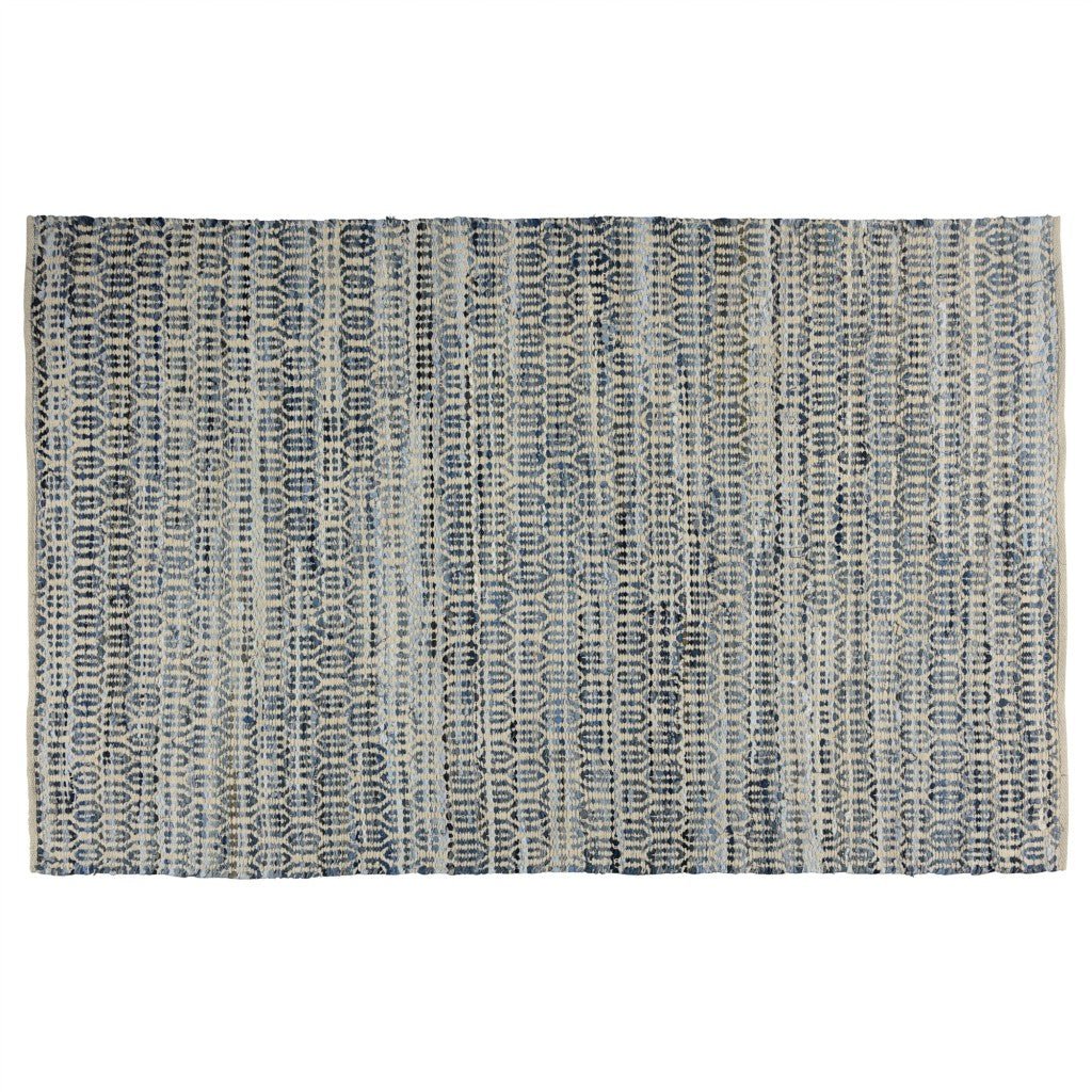 5 x 8 Blue and Gray Area Rug Image 1