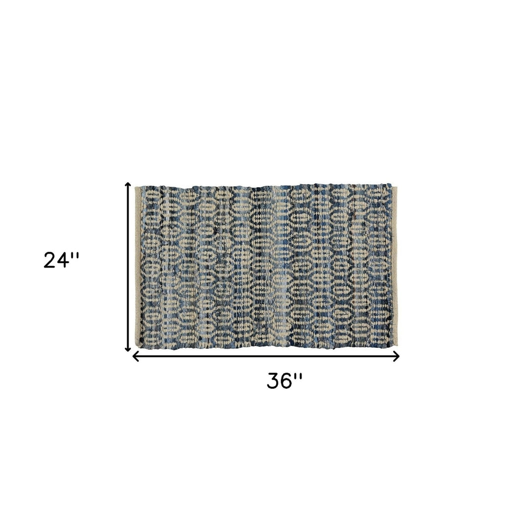 5 x 8 Blue and Gray Area Rug Image 1