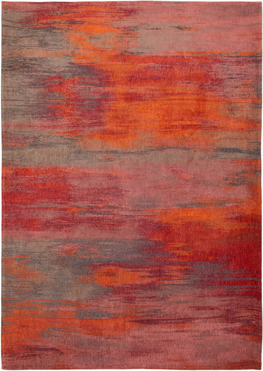 5 x 7 Red and Gray Abstract Non Skid Area Rug Image 1