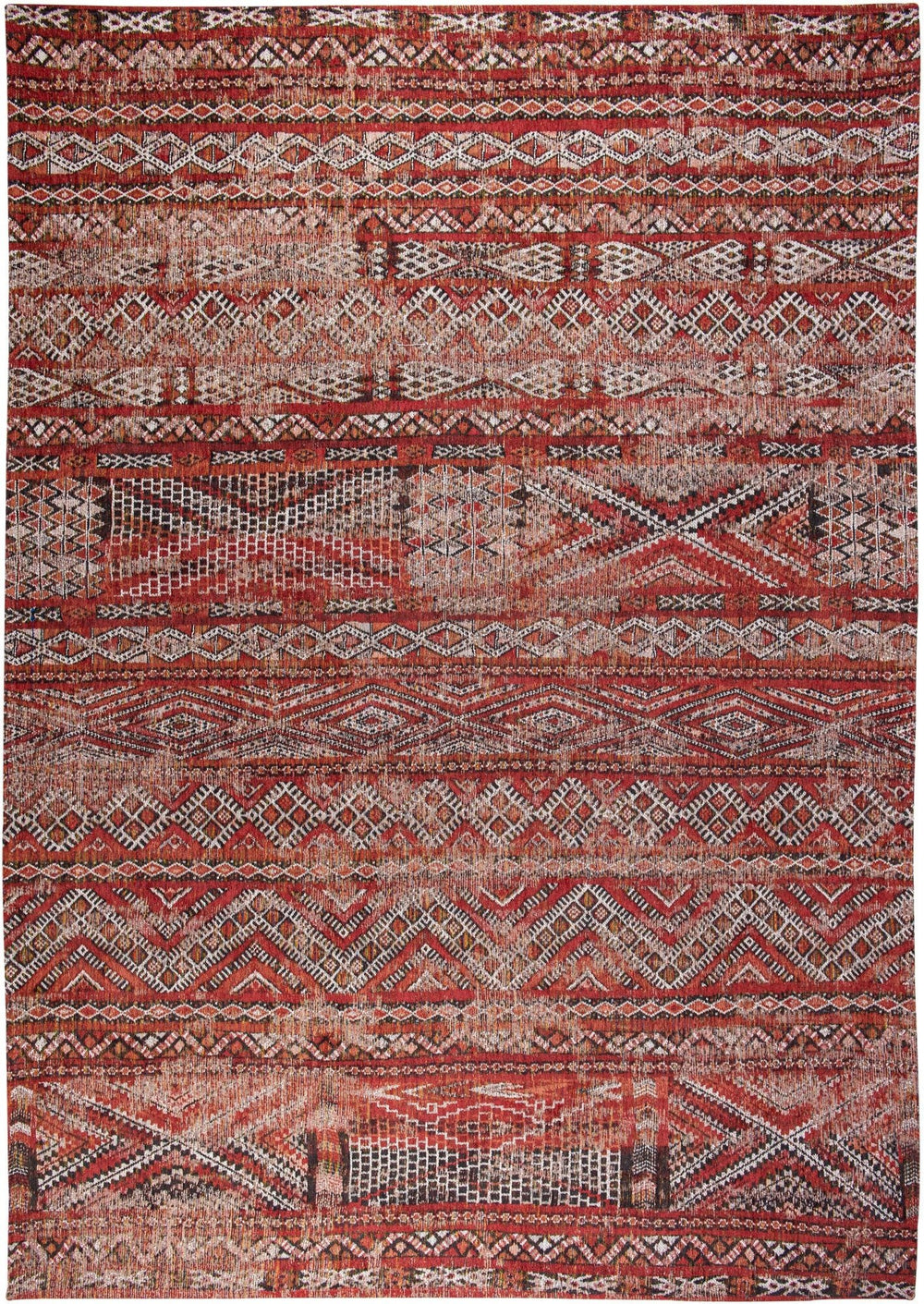 5 x 7 Red and Gray Oriental Non Skid Area Rug Image 2