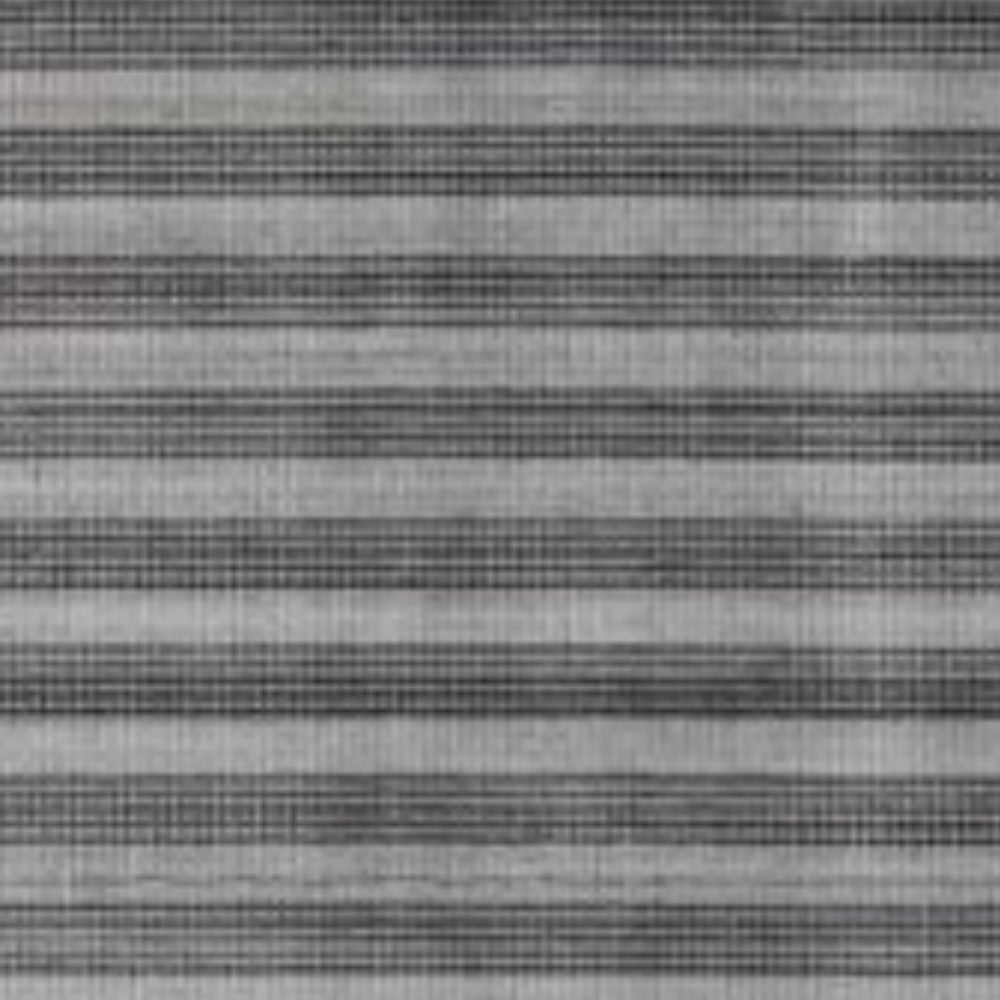 5 X 10 Black And Gray Striped Hand Loomed Area Rug Image 6