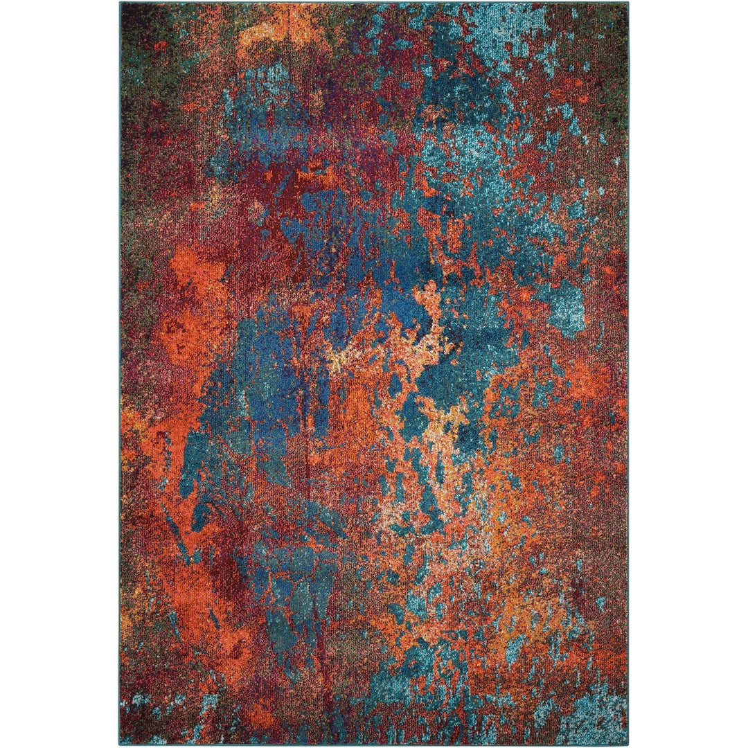 5 X 7 Atlantic Abstract Non Skid Area Rug Image 1