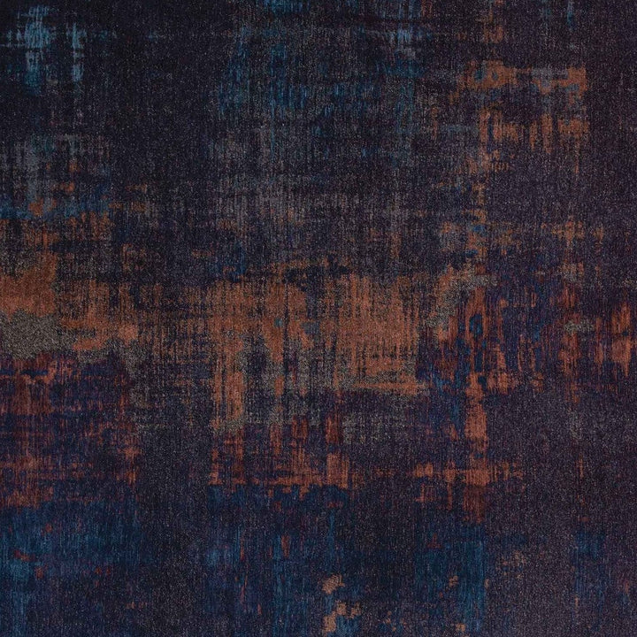 5 x 7 Blue and Brown Abstract Non Skid Area Rug Image 5