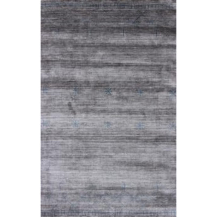 5 x 8 Gray and Teal Abstract Ombre with Stars Hand Loomed Area Rug Image 3