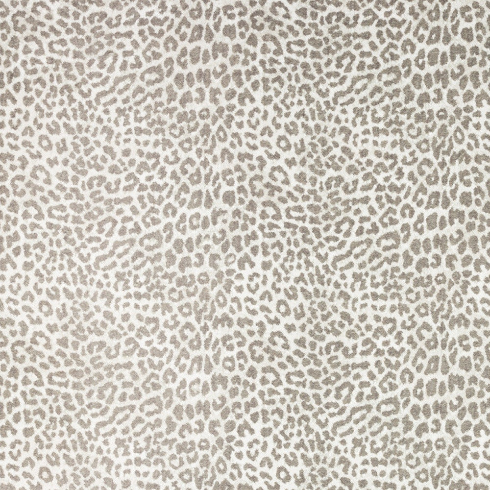 5 X 8 Beige and Cream Leopard Print Shag Handmade Non Skid Area Rug Image 4