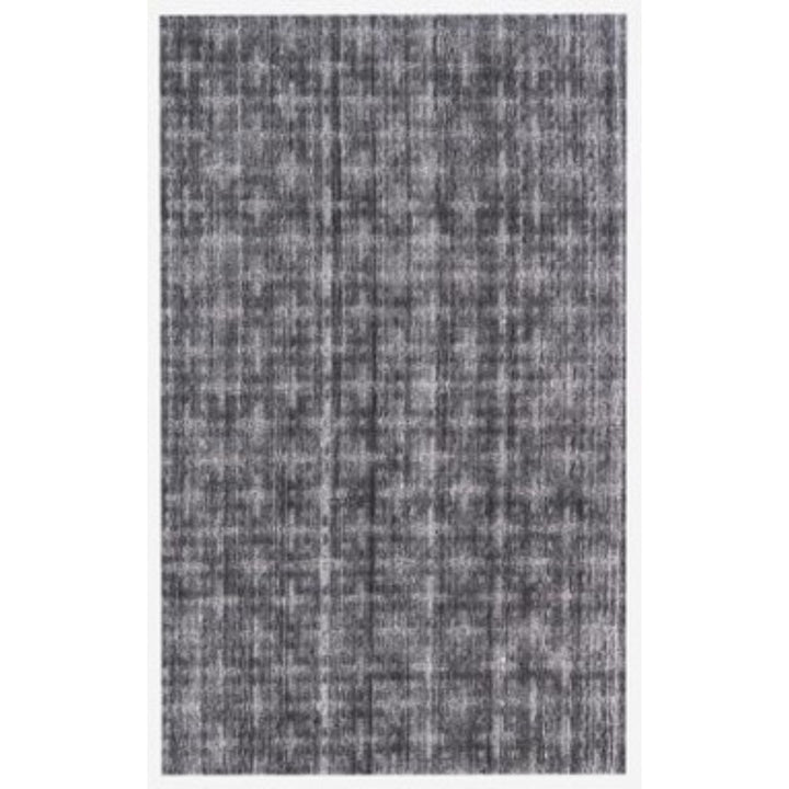 5 X 8 Black And Charcoal Medallion Hand Loomed Area Rug Image 1