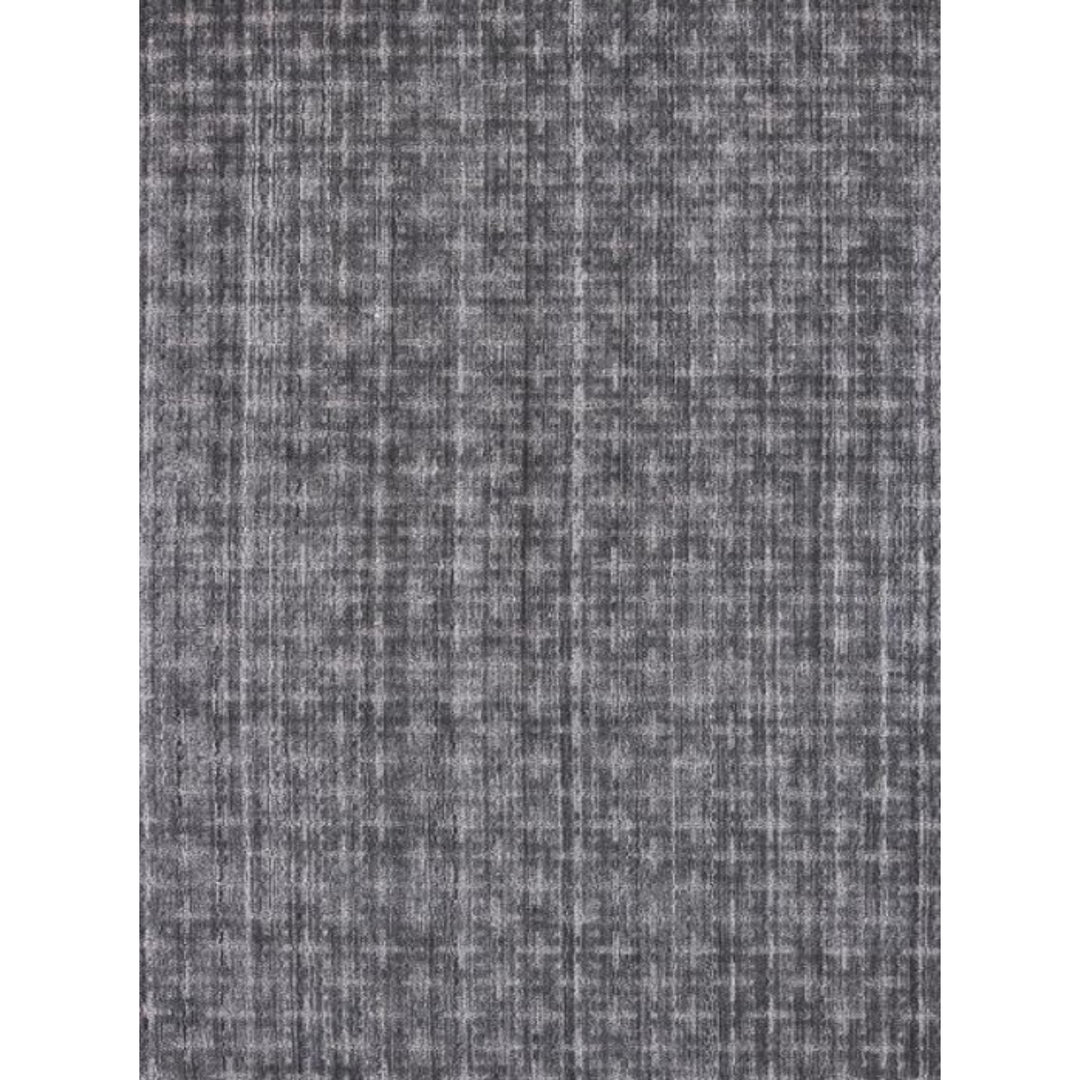 5 X 8 Black And Charcoal Medallion Hand Loomed Area Rug Image 3